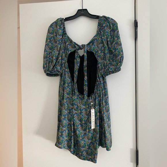 NWT For Love and Lemons Alisa Mini Dress - Green, Small - Picture 4 of 4